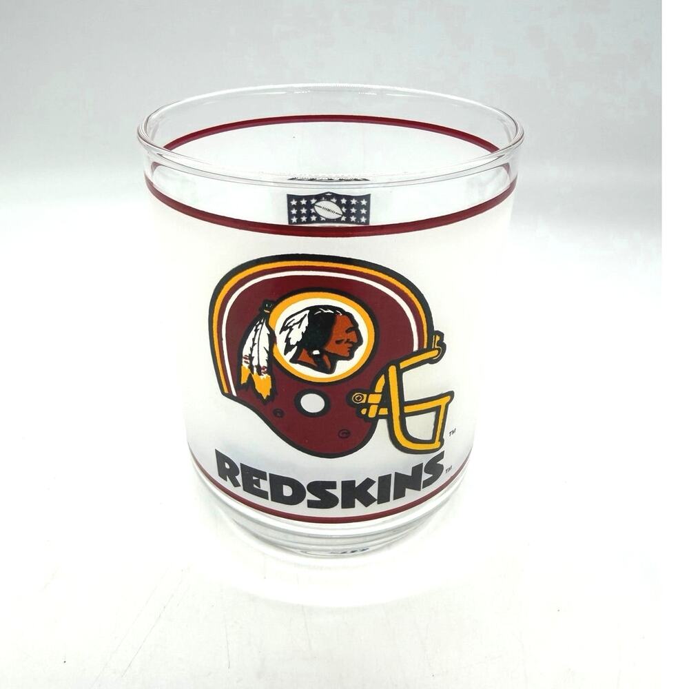 Vintage NFL Mobile Oil Washington Redskins Promotional Drinking Glass